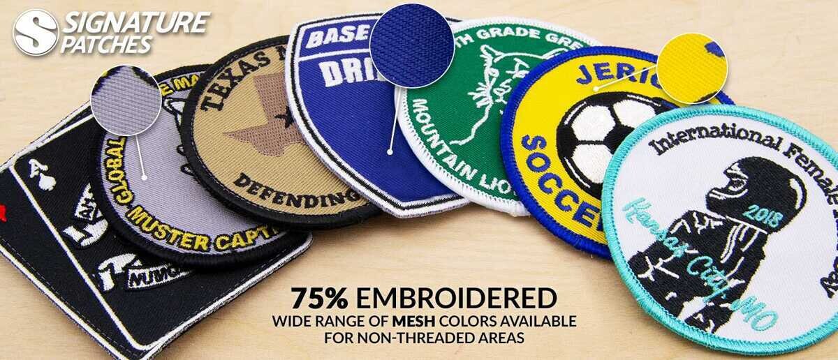 75% Embroidered Patches