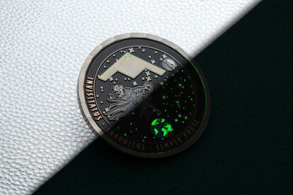 Glow in the dark challenge coin