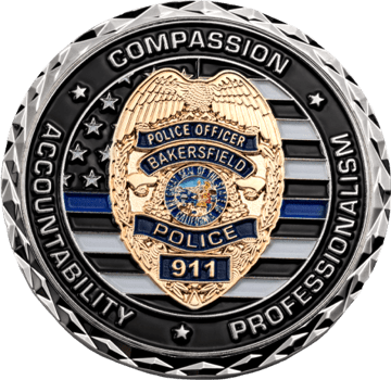 Challenge coin with a cross cut edge
