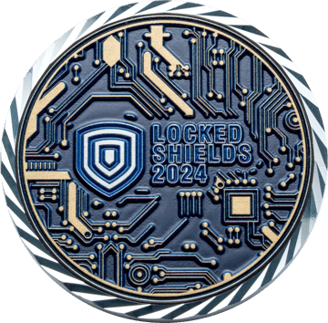 Challenge coin with an oblique edge