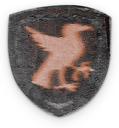 Custom embroidered patch with iron-on heat-activated backing