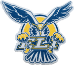Blue and Gold Eagle Mascot Patch